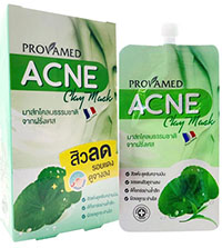 รูปภาพของ Provamed Acne Clay Mask โปรวาเมด แอคเน่ เคลย์ มาส์ก 8g. 6ซอง มาส์กสิวสูตรเข้มเข้น สำหรับสิวอักเสบ